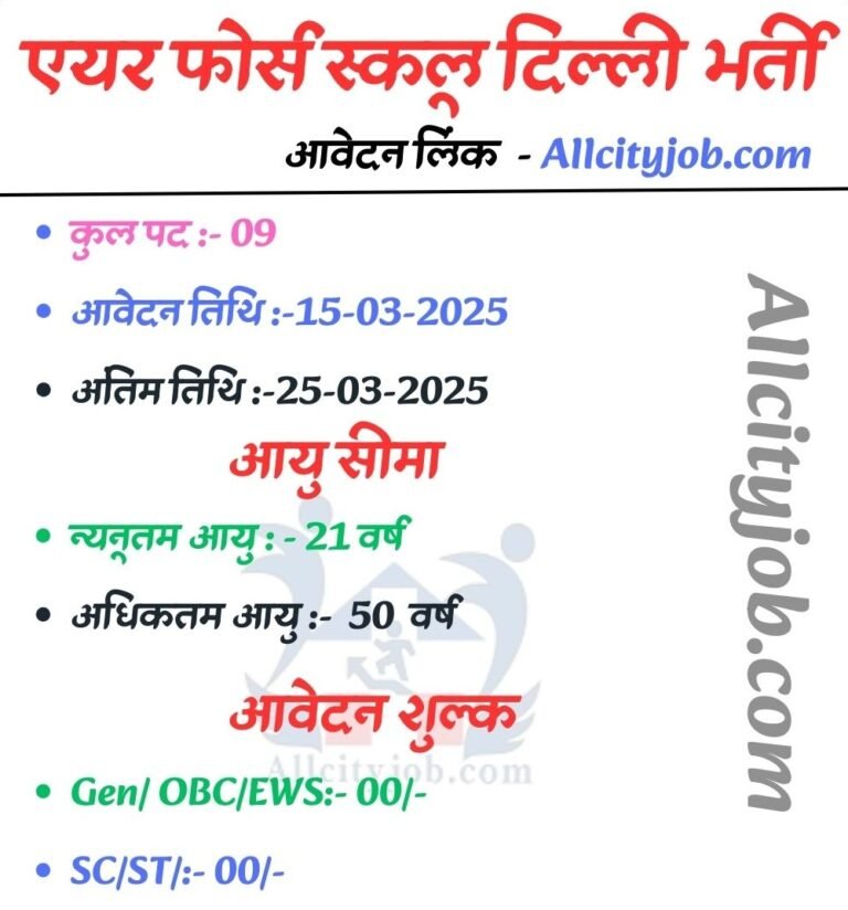 Air Force School Delhi Jobs 2025