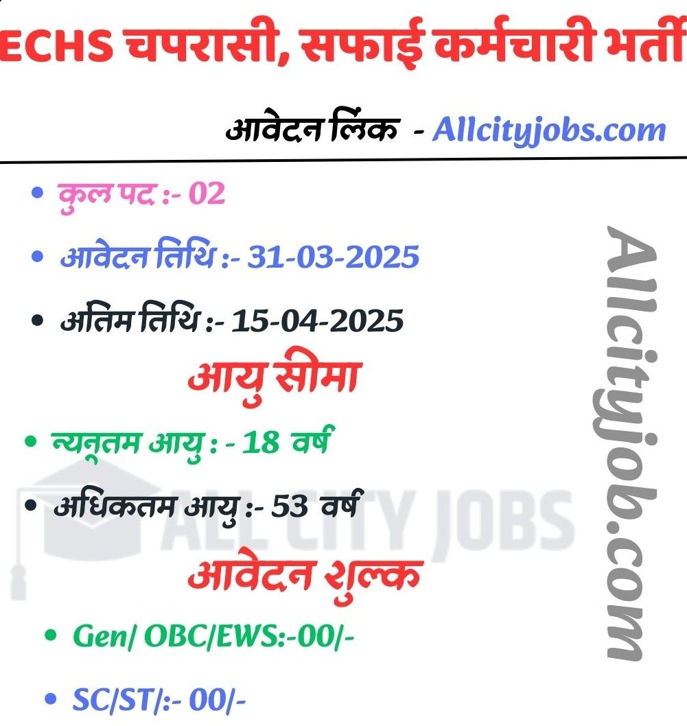Chandimandir ECHS Peon & Safaiwala Jobs 2025