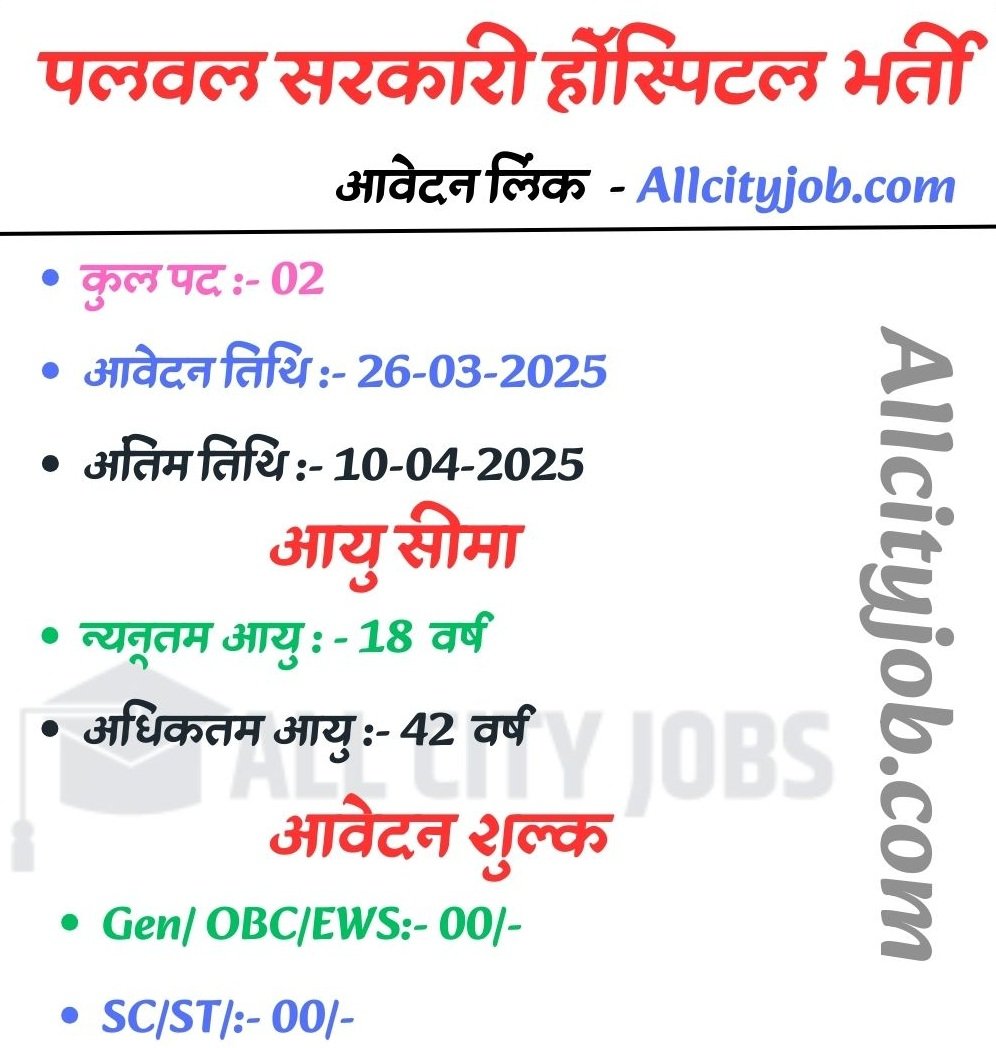 District Ayush Society Palwal Jobs 2025