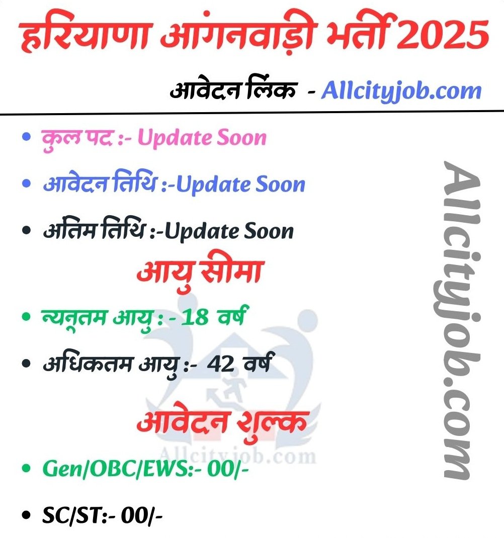 Haryana Anganwadi Jobs 2025