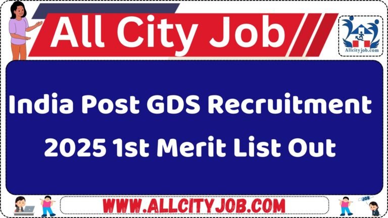 India Post GDS Recruitment 2025 1st Merit List