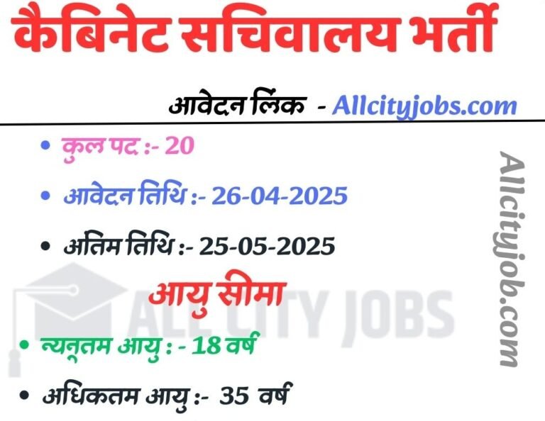 Cabinet Secretariat Senior Field Officer Recruitment 2025, Apply Now