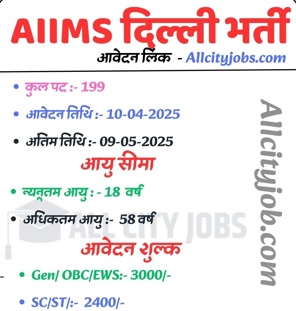 Delhi AIIMS Faculty Jobs 2025