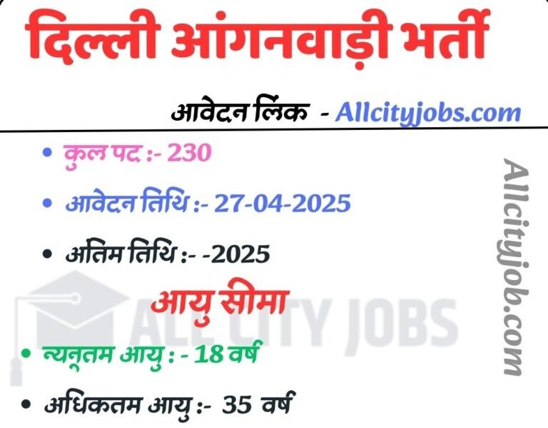 Delhi Anganwadi Recruitment 2025