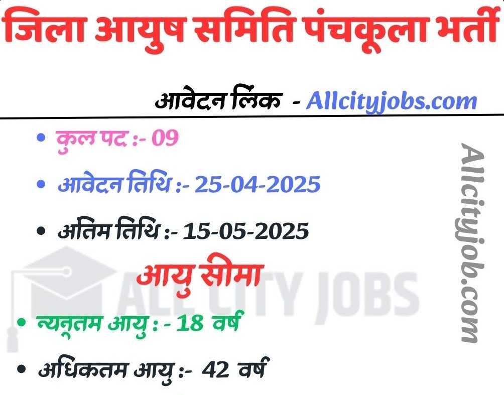 District Ayush Samiti Panchkula Recruitment