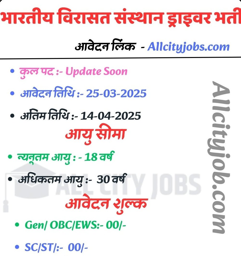 Indian Institute of Heritage Noida Jobs 2025