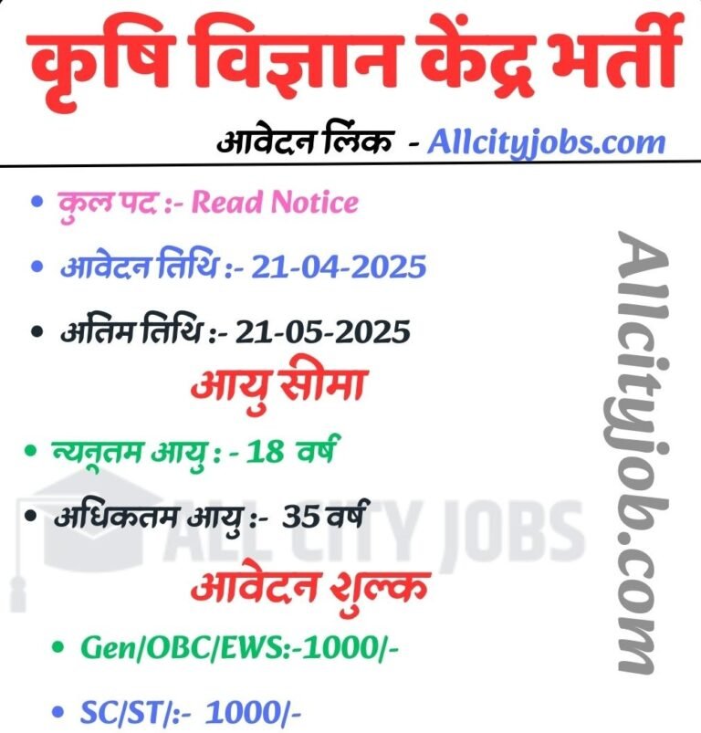 Krishi Vigyan Kendra Recruitment 2025