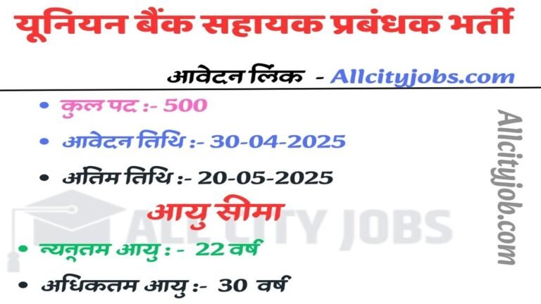 Union Bank Assistant Manager Notification 2025