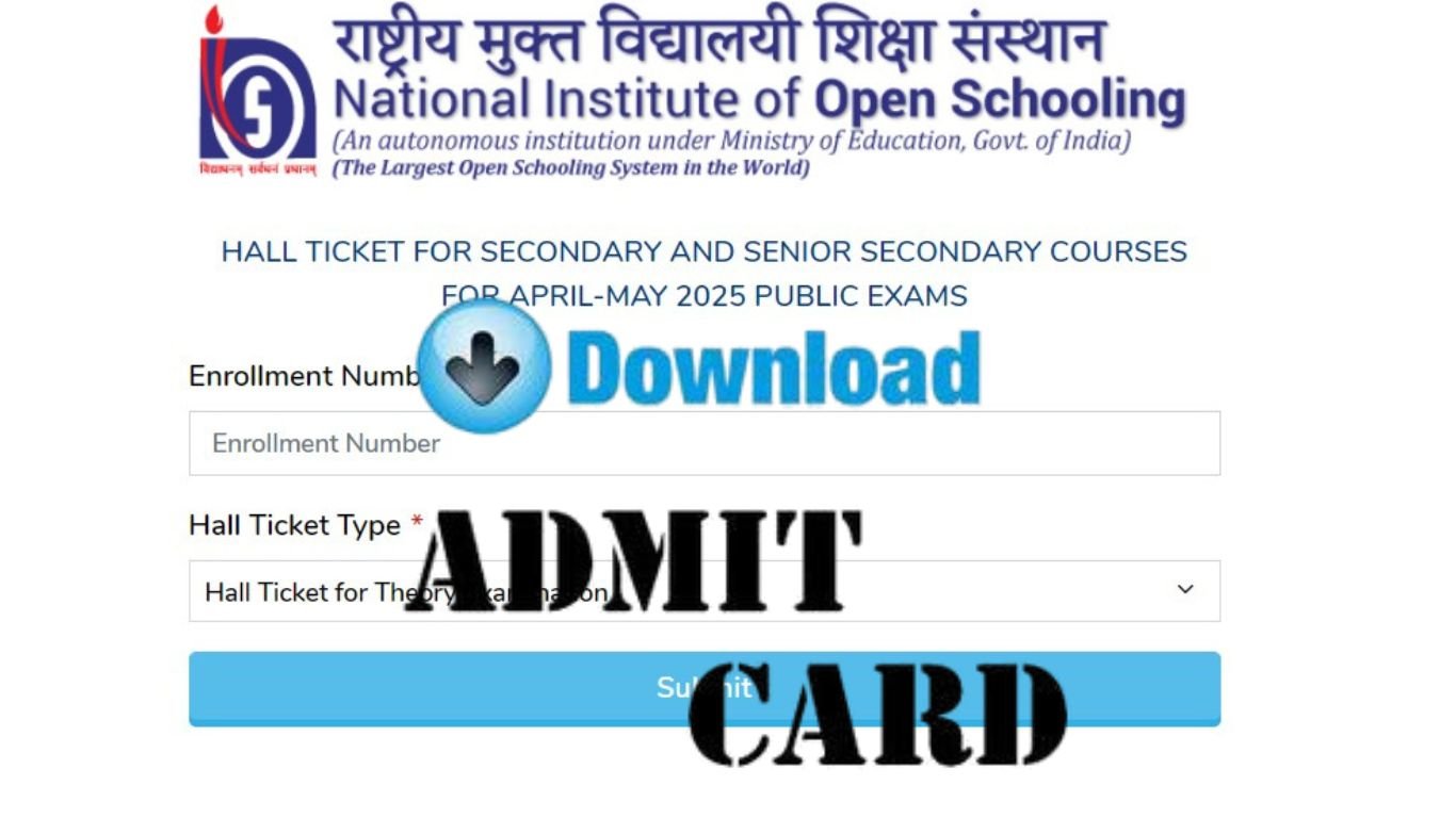 NIOS Class 10th, 12th Exam Admit Card 2025