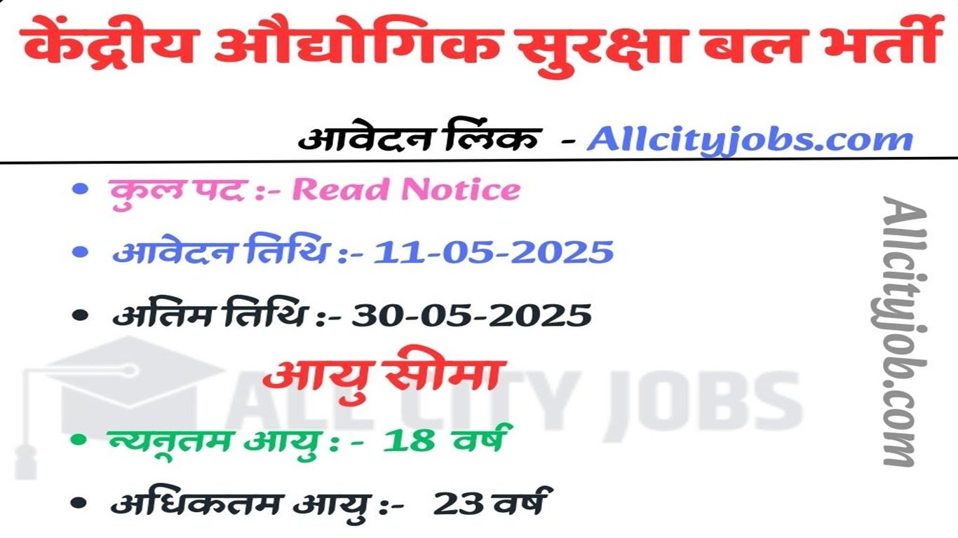 CISF HC Sports Quota Recruitment 2025